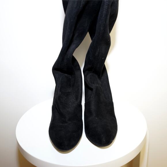 Steve Madden - Gorgeous Over The Knee Boots in Black Suede / Size - Picture 2 of 10